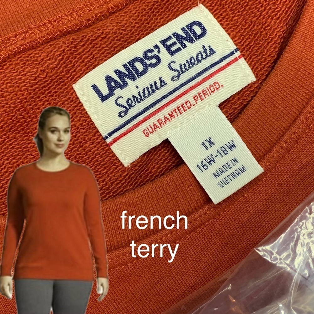 LANDSEND Wm Plus FRENCH TERRY Sweatshirt TUNIC